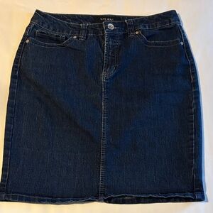 Nine West Dark Blue Denim Pencil Skirt